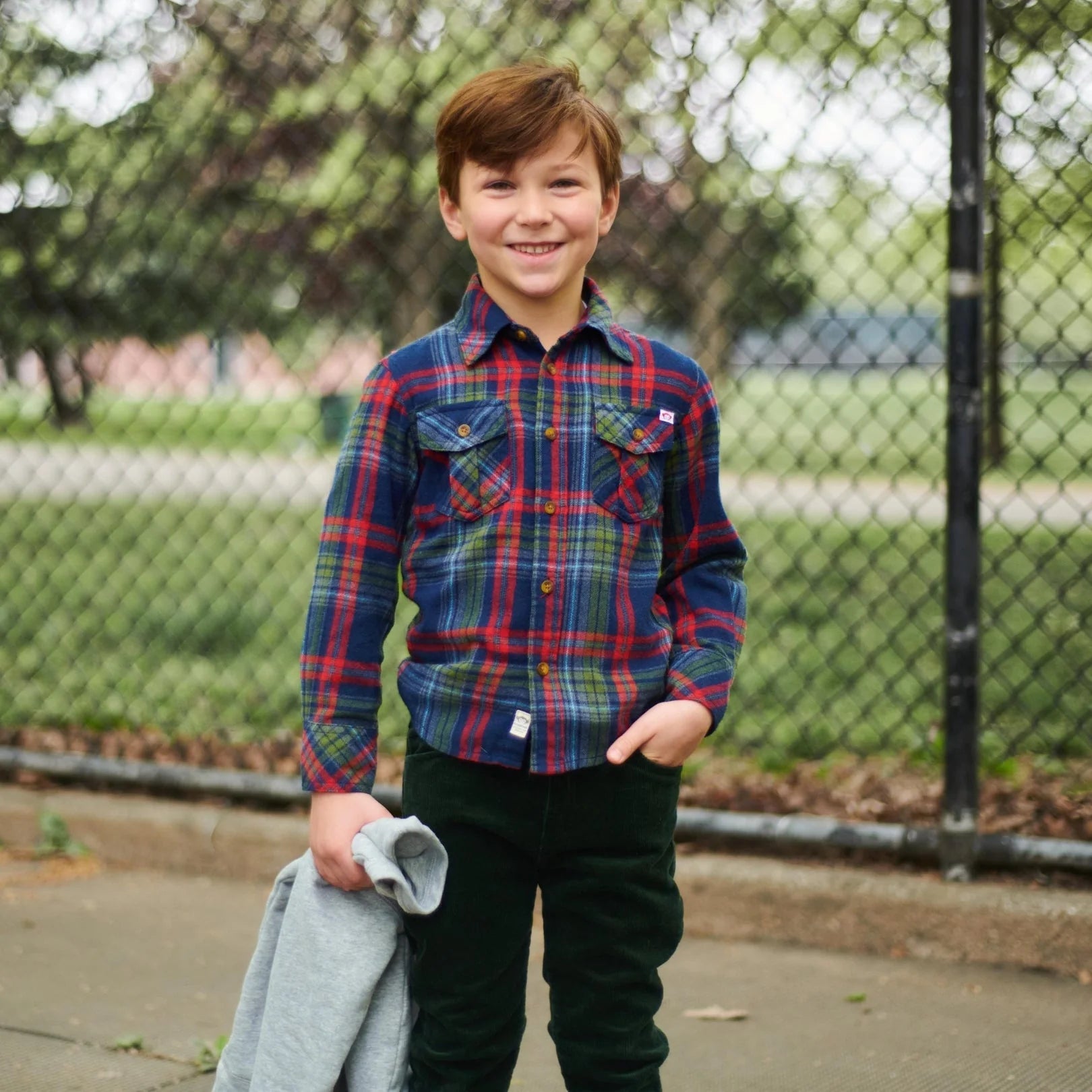 Boys Fall Flannel Button Down Shirt - YellowBrickRoad