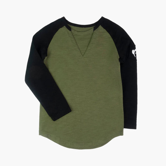 Boys Green & Black Baseball Tee - YellowBrickRoad