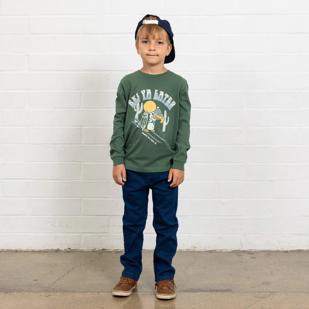 Boys Long Sleeve Ski Ya Later Tshirt - YellowBrickRoad