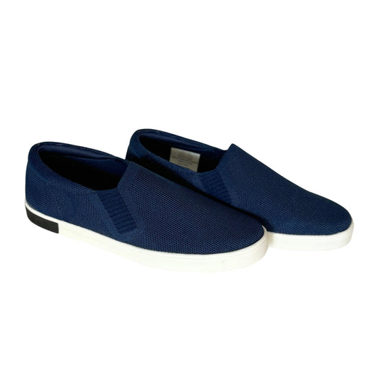 Boys Navy Knit Slip Ons - YellowBrickRoad