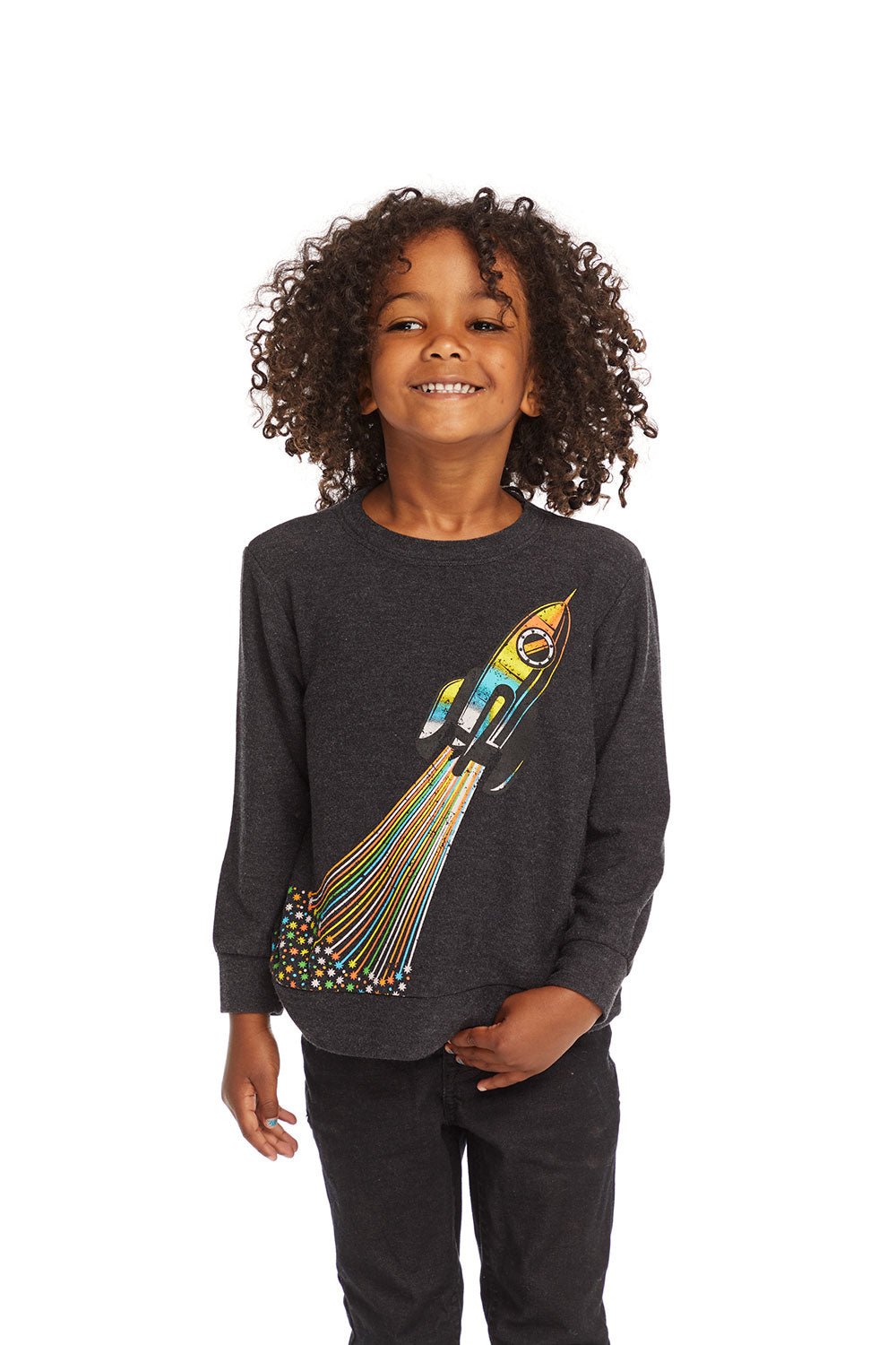 Boys Rocket Ship Long Sleeve Tee - YellowBrickRoad