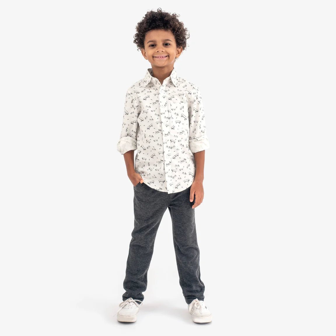 Boys Skater Vibe Button Down - YellowBrickRoad