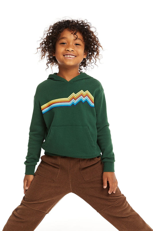 Boys Striped Hooded Pullover - YellowBrickRoad