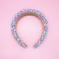 Turquoise Confetti Beaded Headband