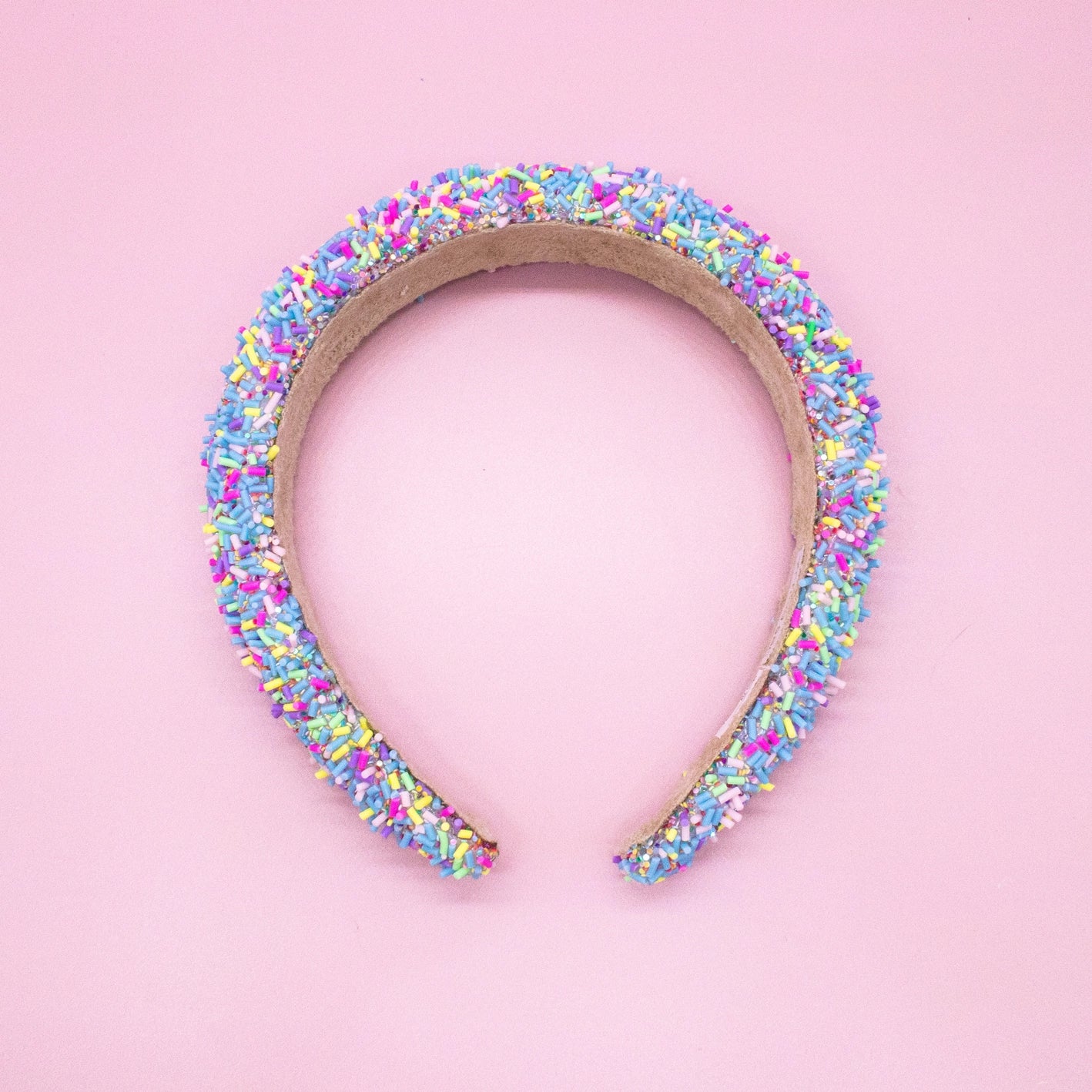 Turquoise Confetti Beaded Headband