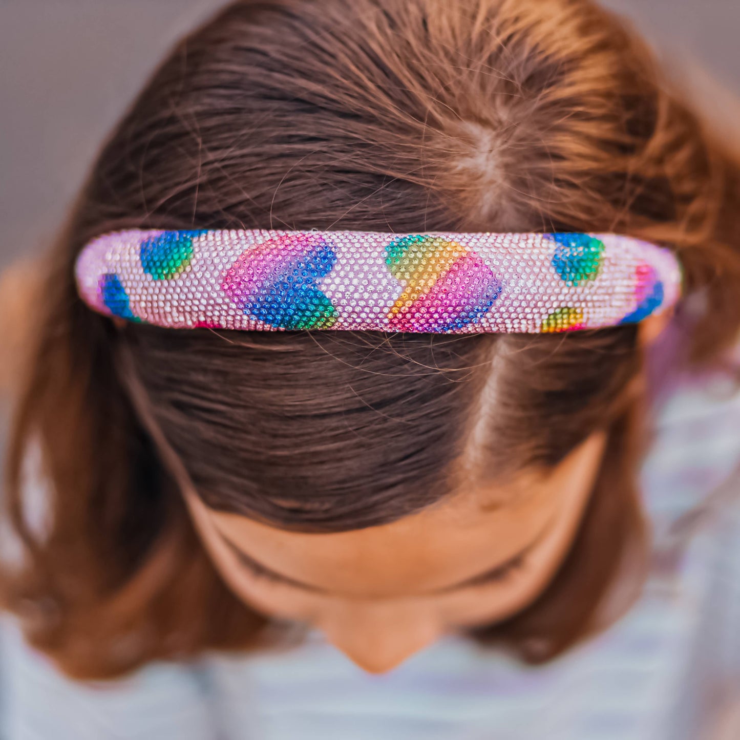 Girls Heart Sequin Padded Headband