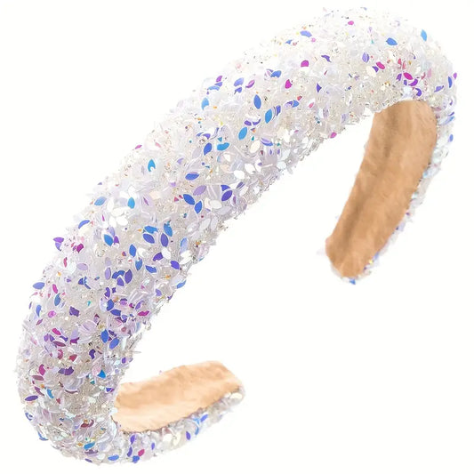 White Sequin Headband