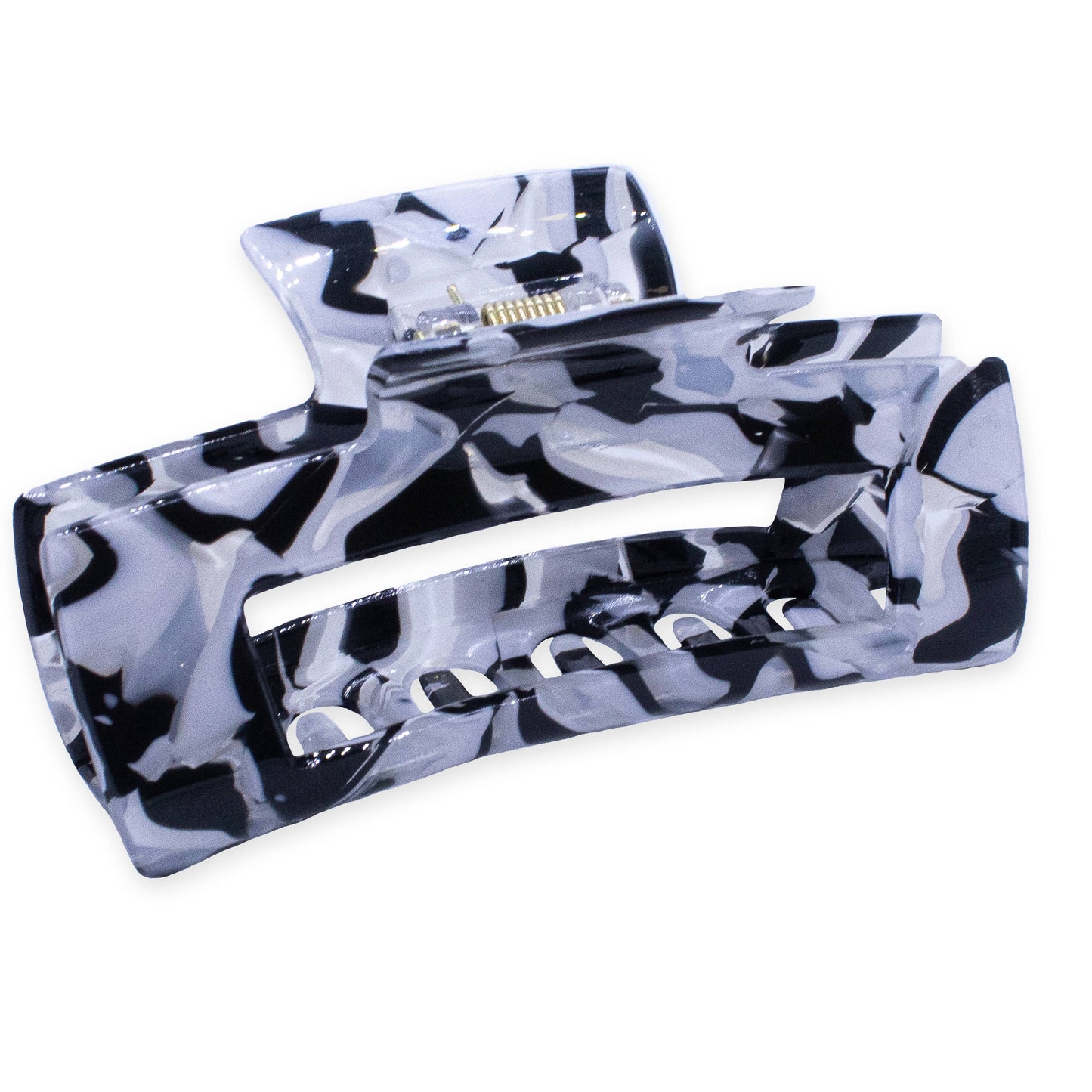 Large Square Marble Hair Claw Clip