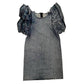 Girls Denim Ruffle Sleeve Dress