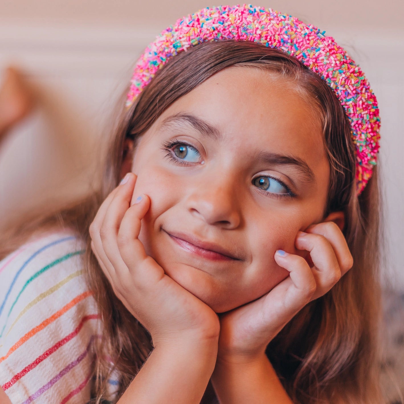 Turquoise Confetti Beaded Headband