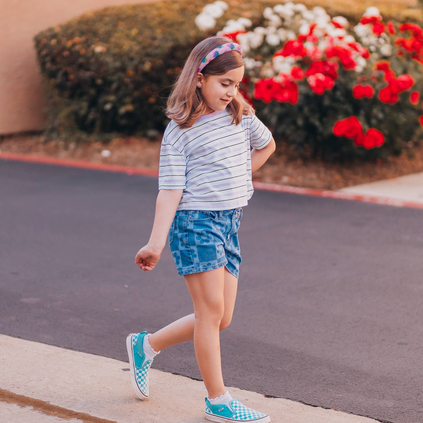 Girls Heart Sequin Padded Headband