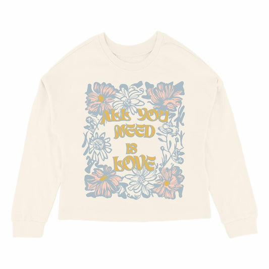 Girls All You Need is Love Long Sleeve Tee - YellowBrickRoad