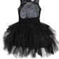 Girls Black Cascade Party Dress - YellowBrickRoad