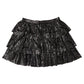 Girls Black Metallic Layered Skirt - YellowBrickRoad