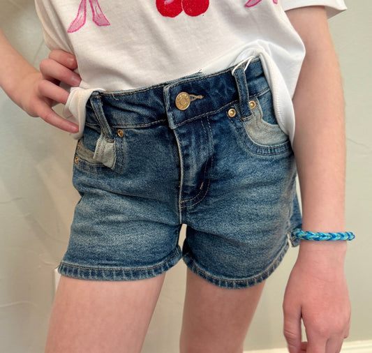 Girls Bow - Back Denim Shorts - YellowBrickRoad