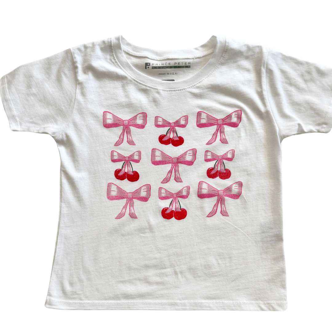 Girls Cherry Sweet & Bow - tiful Tee 🍒🎀 - YellowBrickRoad