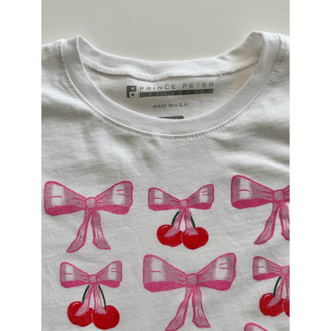 Girls Cherry Sweet & Bow - tiful Tee 🍒🎀 - YellowBrickRoad