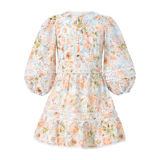 Girls Daphne Embroidered Long Sleeve Dress - YellowBrickRoad