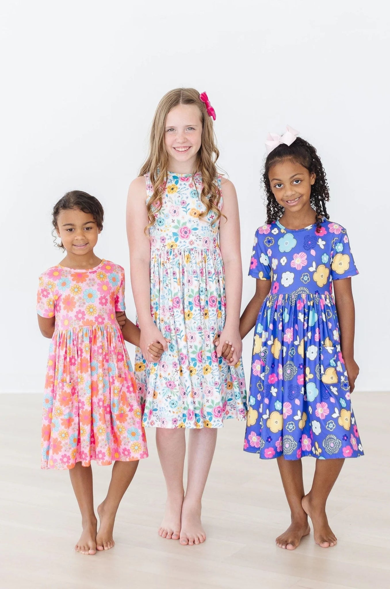 Girls Floral Frenzy Pocket Twirl Dress - YellowBrickRoad