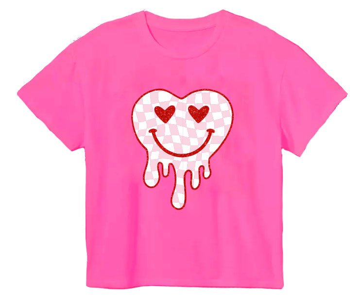 Girls Glitter Heart Boxy Tee - YellowBrickRoad