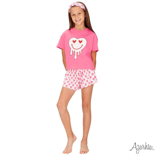 Girls Glitter Heart Boxy Tee - YellowBrickRoad