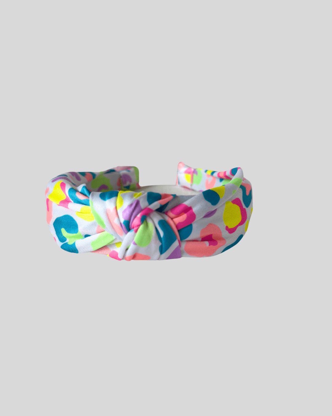 Girls Neon Leopard Top Knot Headband - YellowBrickRoad