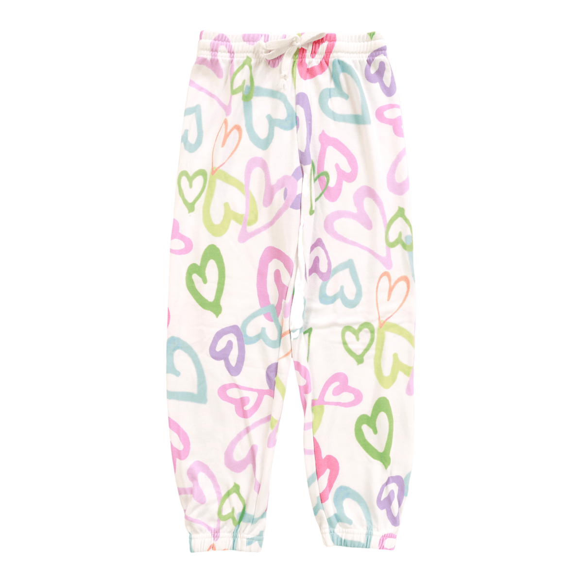 Girls Pastel Hearts Joggers by T2Love 💖🌈 - YellowBrickRoad