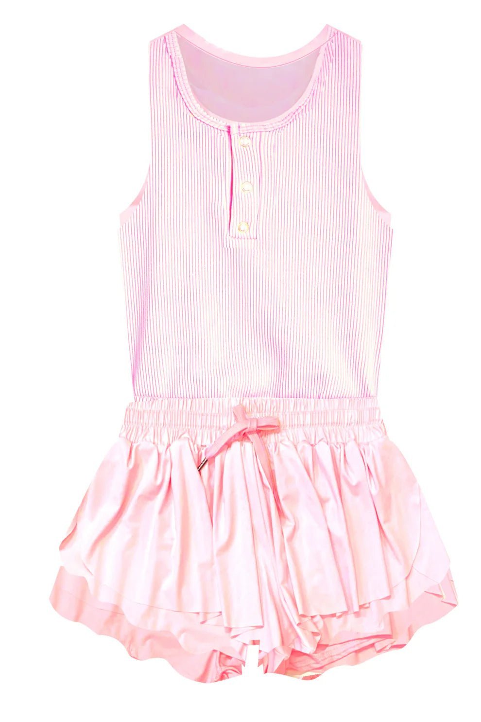 Girls Pink Dance Romper - YellowBrickRoad