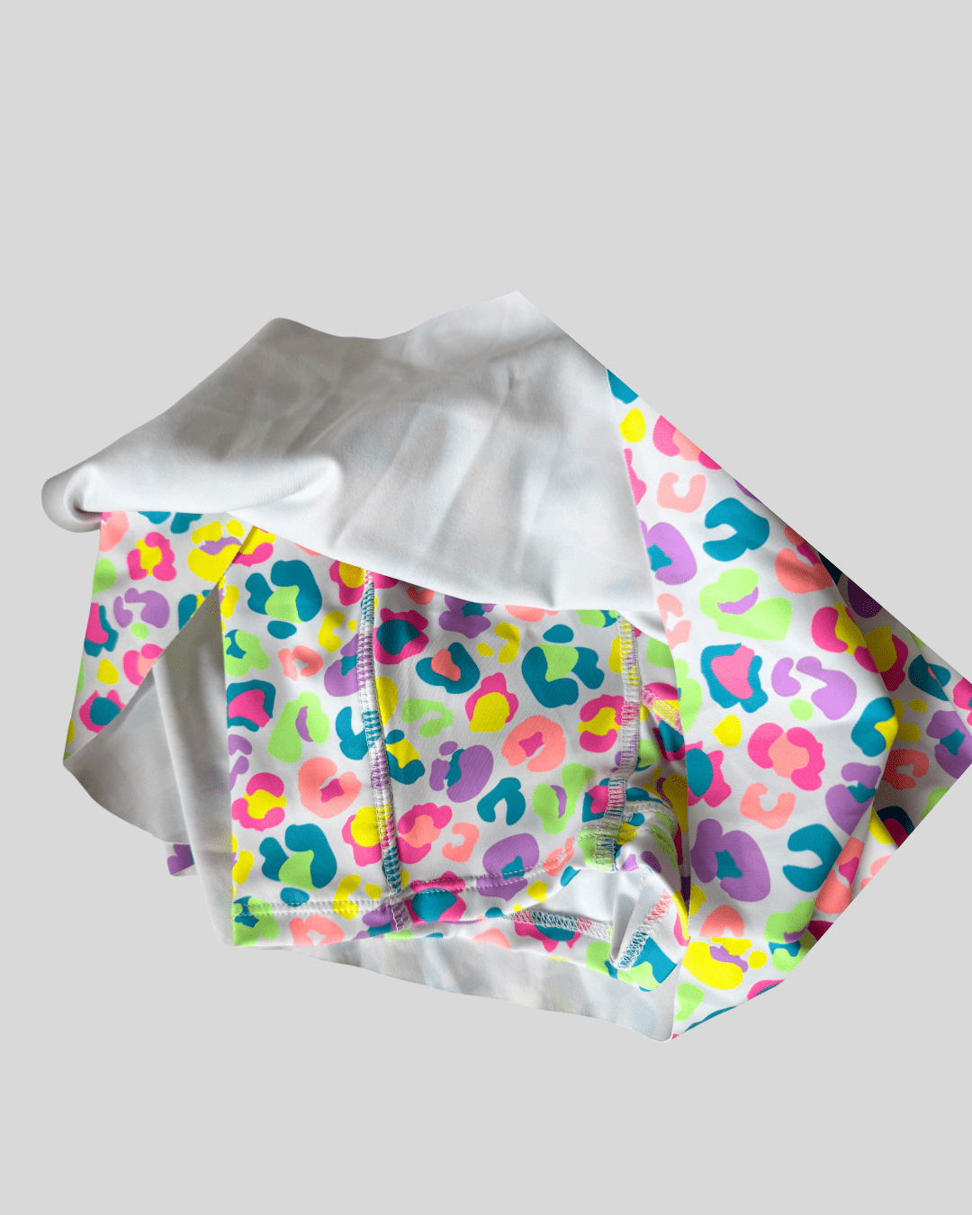 Girls Printed Butterfly Shorts - Neon Leopard - YellowBrickRoad