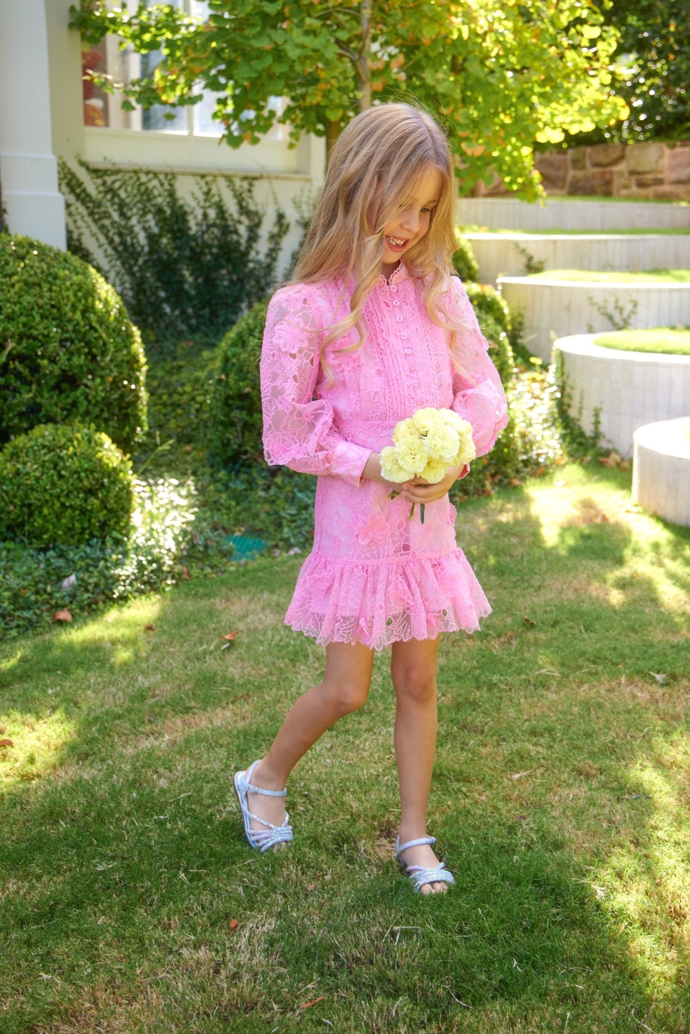 Girls Prue Long Sleeve Embroidered Mini Dress 💕 - YellowBrickRoad