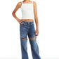 Girls SWIFTIE Crystal Slit Straight Leg Jeans - YellowBrickRoad