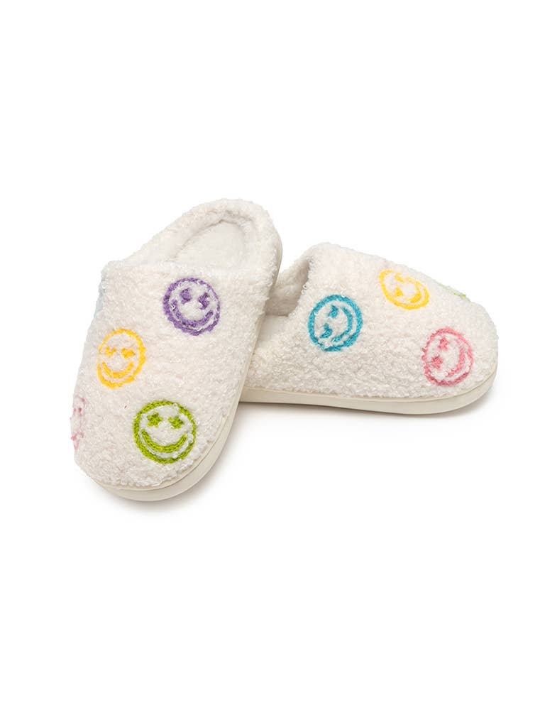 Kids Smiley Face Slippers - YellowBrickRoad