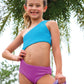 Girls Crinkled Asymetrical One Piece