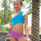 Girls Crinkled Asymetrical One Piece