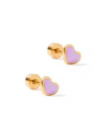 Nora Heart Screwback Stud Earrings - YellowBrickRoad