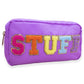 Preppy "STUFF" Lettered Toiletry Pouch - YellowBrickRoad