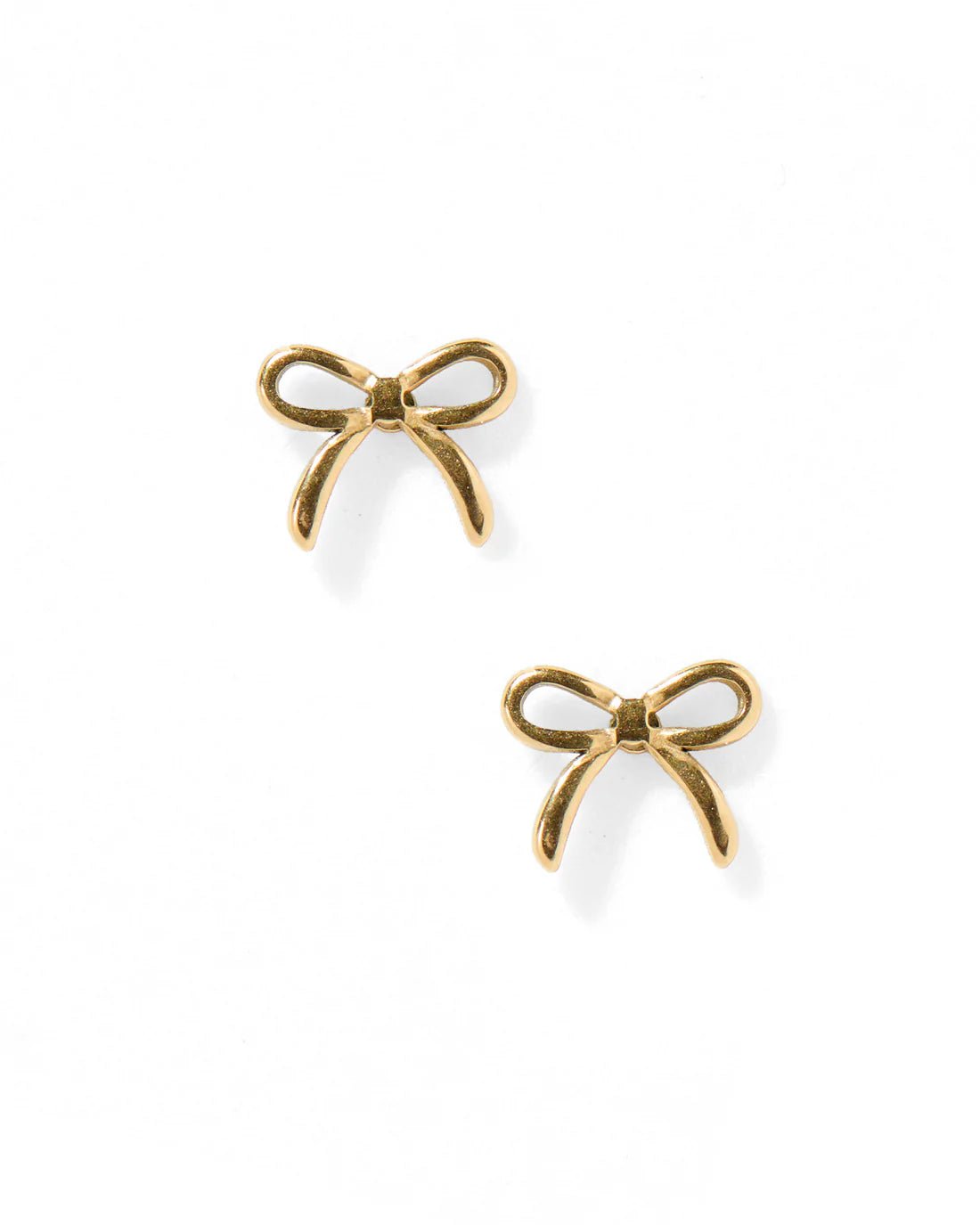 Sadie Bow Gold Screwback Stud Earrings - YellowBrickRoad