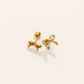 Sadie Bow Gold Screwback Stud Earrings - YellowBrickRoad