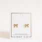 Sadie Bow Gold Screwback Stud Earrings - YellowBrickRoad