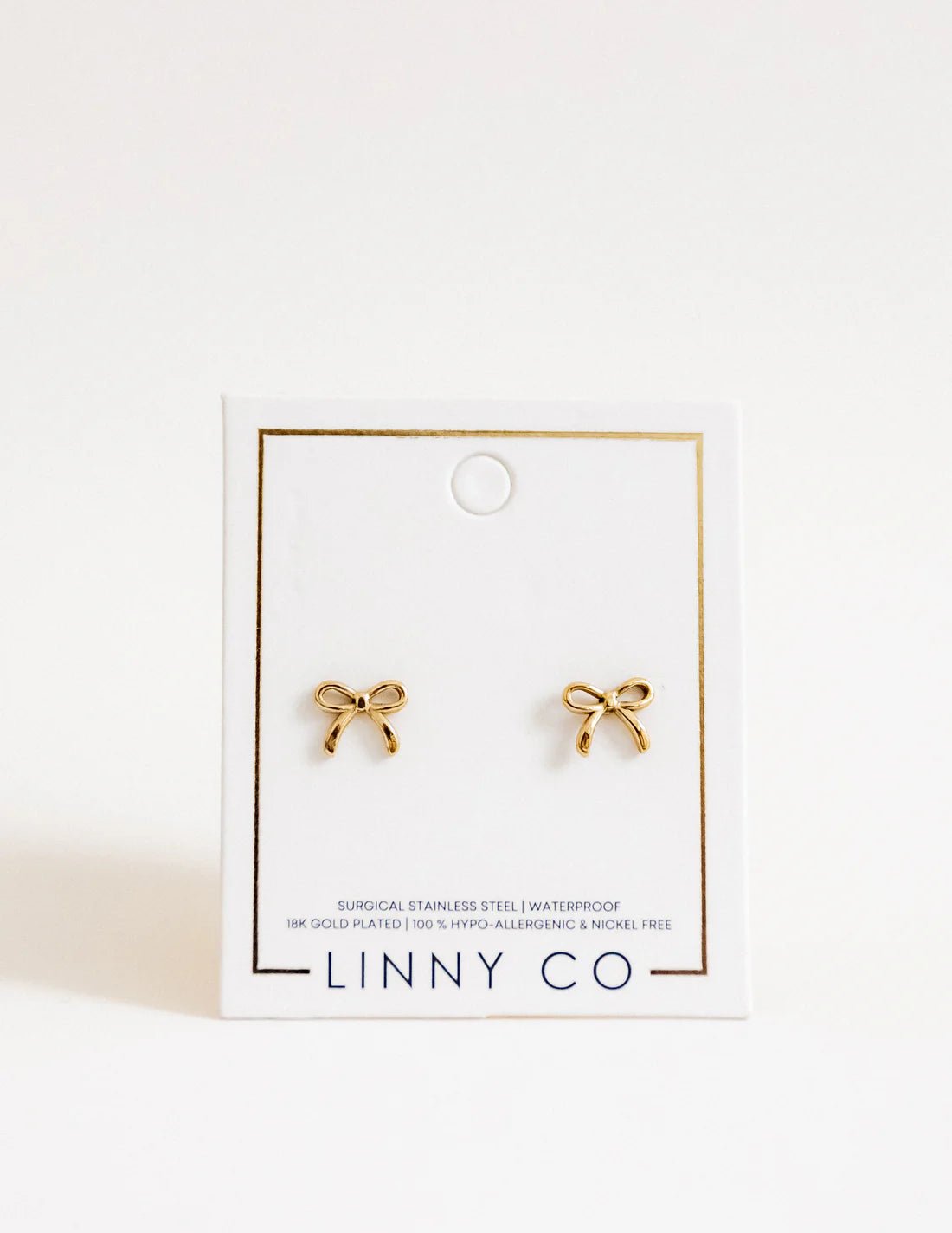 Sadie Bow Gold Screwback Stud Earrings - YellowBrickRoad