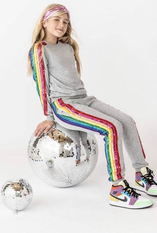 Girls Sequin Rainbow Tracksuit