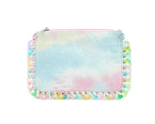 Tie Dye Wristlet Bag with Patches - YellowBrickRoad