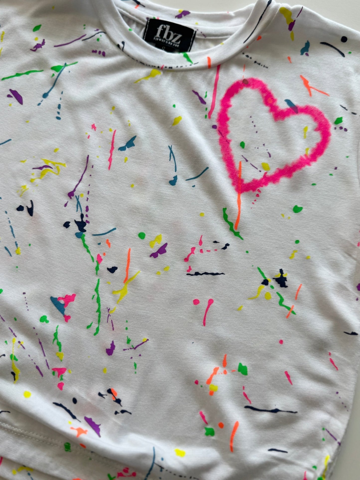 Tween Girls Neon Heart Splatter Tee 💖 - YellowBrickRoad