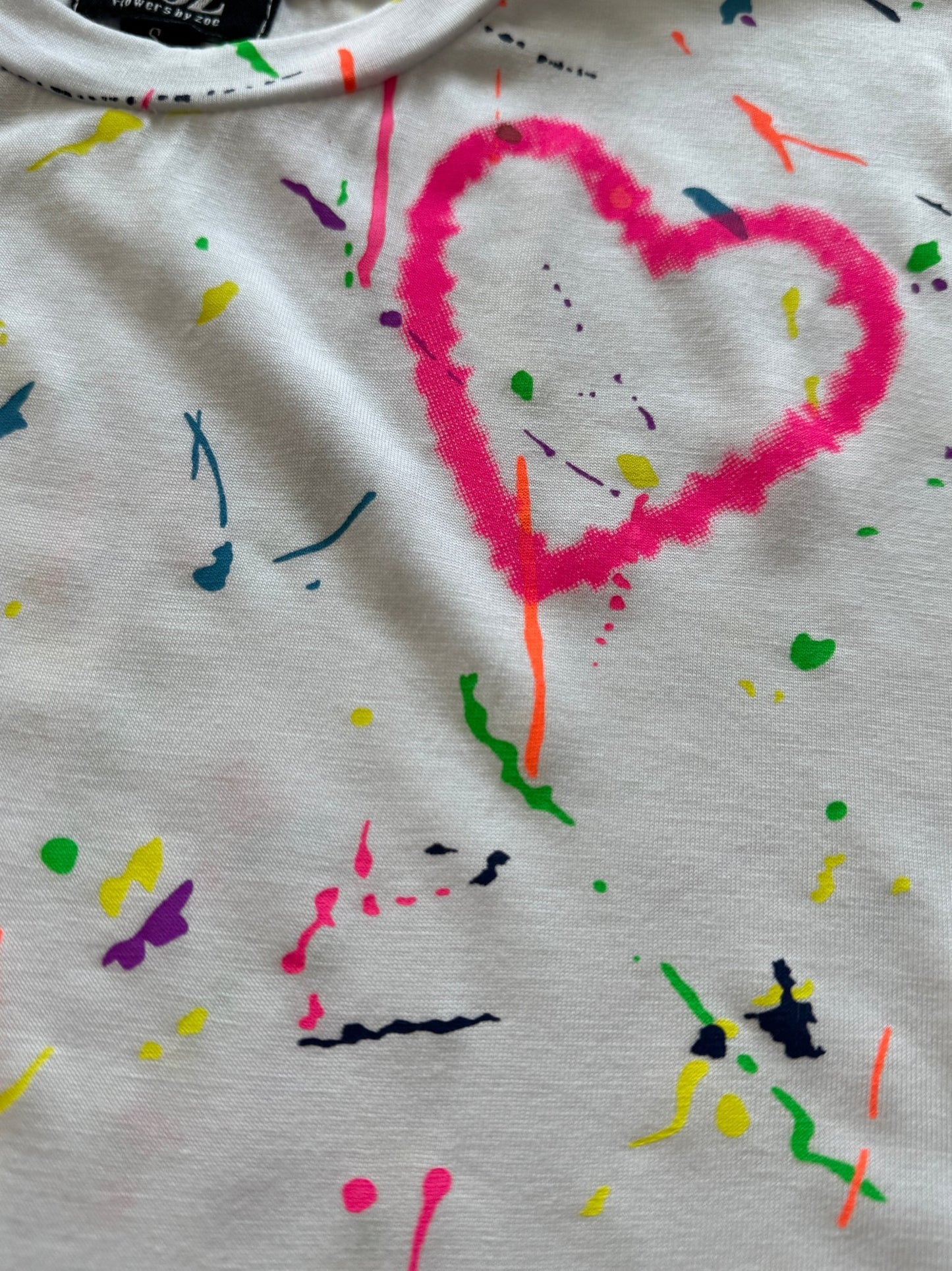 Tween Girls Neon Heart Splatter Tee 💖 - YellowBrickRoad
