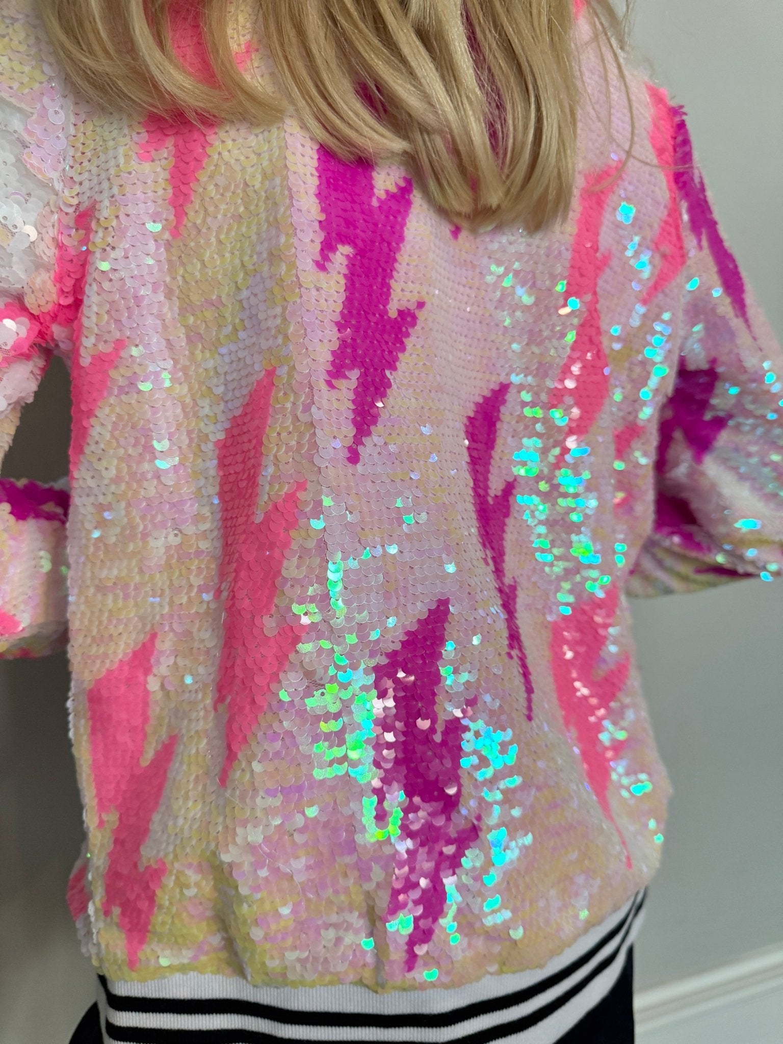 Tween Girls Sequin Lightning Bolt Jacket - YellowBrickRoad