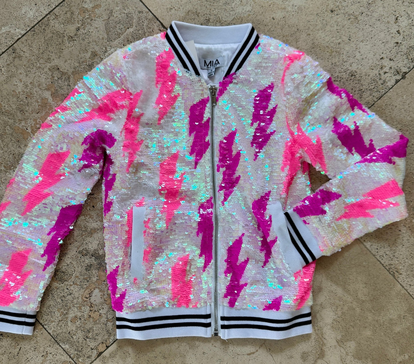 Tween Girls Sequin Lightning Bolt Jacket - YellowBrickRoad