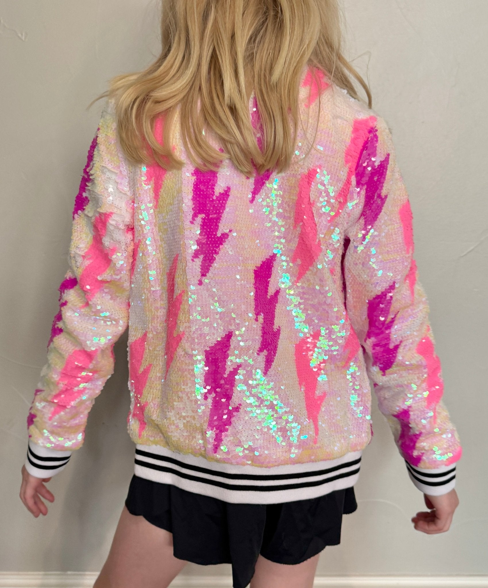Tween Girls Sequin Lightning Bolt Jacket - YellowBrickRoad