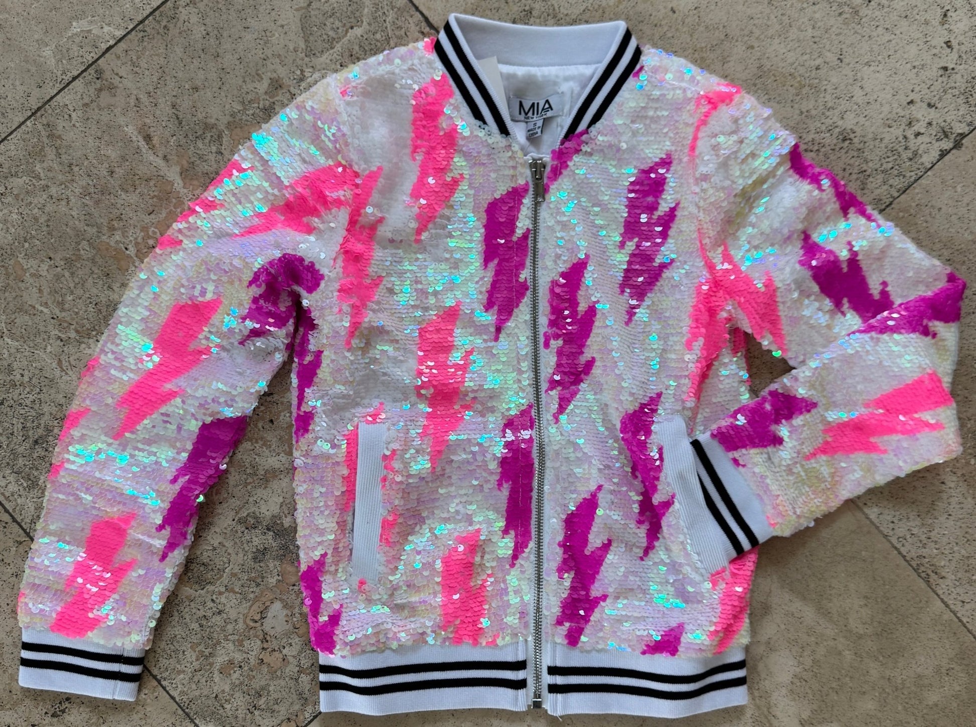 Tween Girls Sequin Lightning Bolt Jacket - YellowBrickRoad