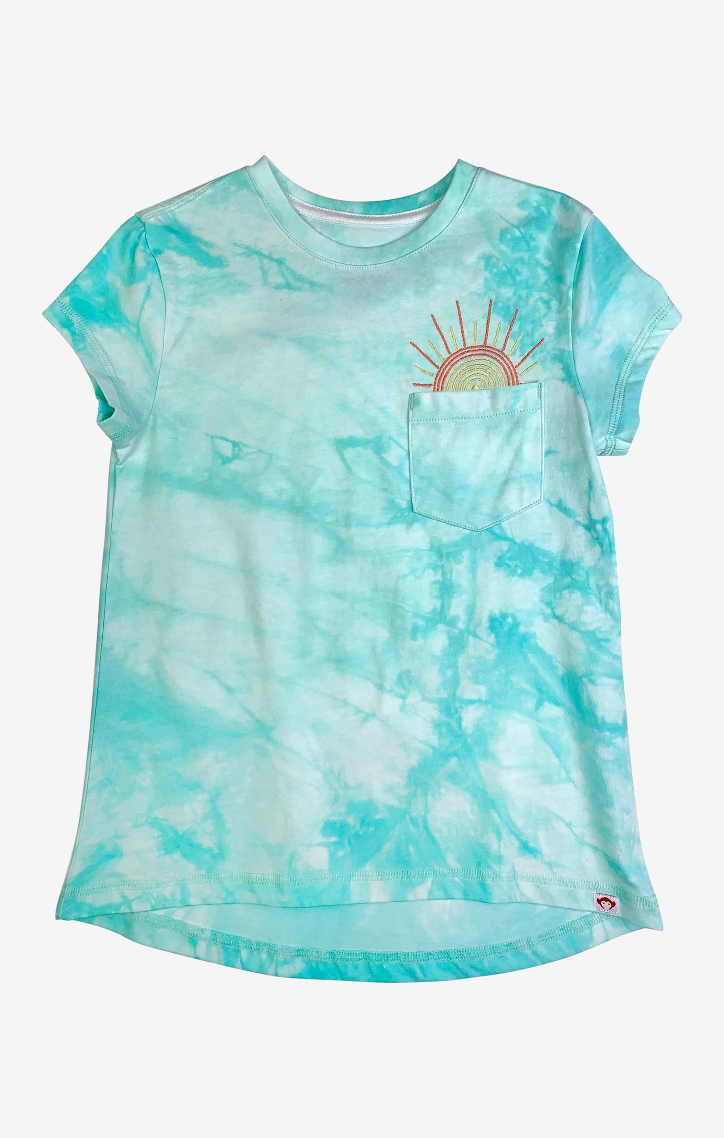 Girls Tie Dye Pocket Tee