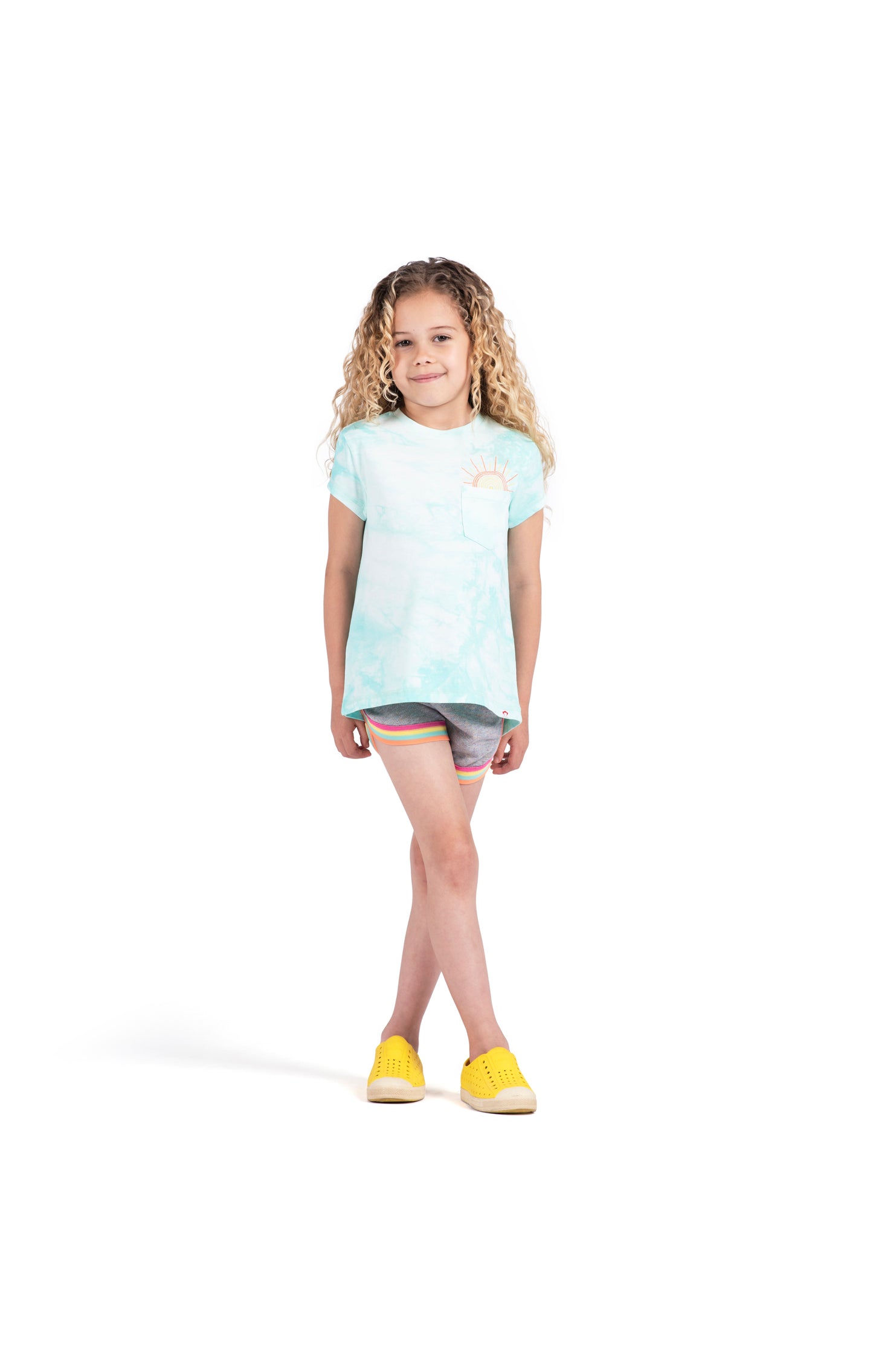 Girls Tie Dye Pocket Tee